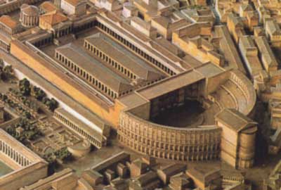 Gismondi, Model of the Theater (looking SE) in the Museum of Roman Civilization